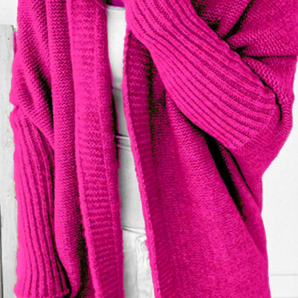 Damen Longline Kapuzen-Strickcardigan mit offener Front Shop Nory