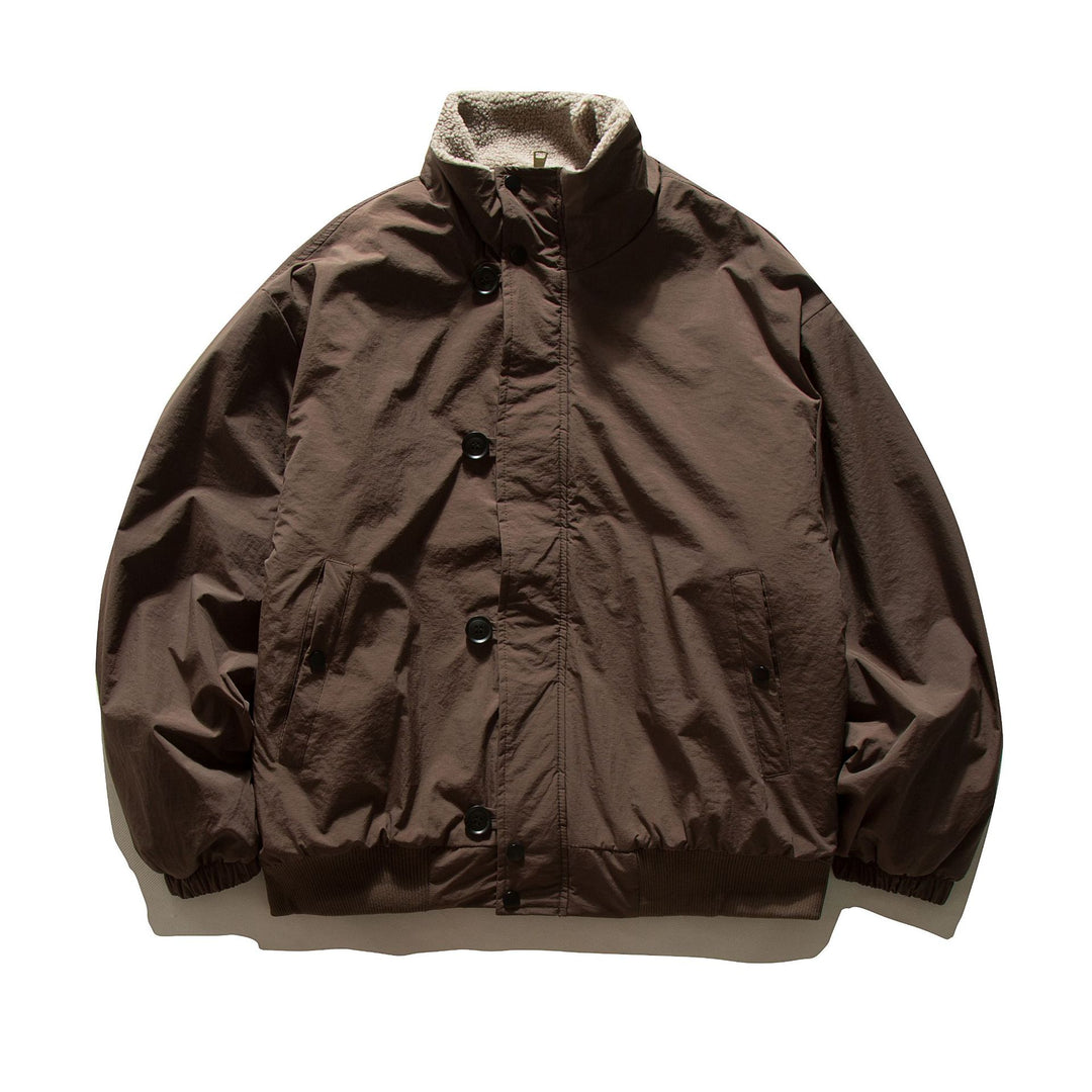 Herren Kurz geschnittene Thermo‑Blousonjacke mit hochgeschlossenem Sherpa‑Kragen Shop Nory