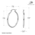 Damen Creolen im eleganten, minimalistischen Design aus 925 Sterling Silber Shop Nory