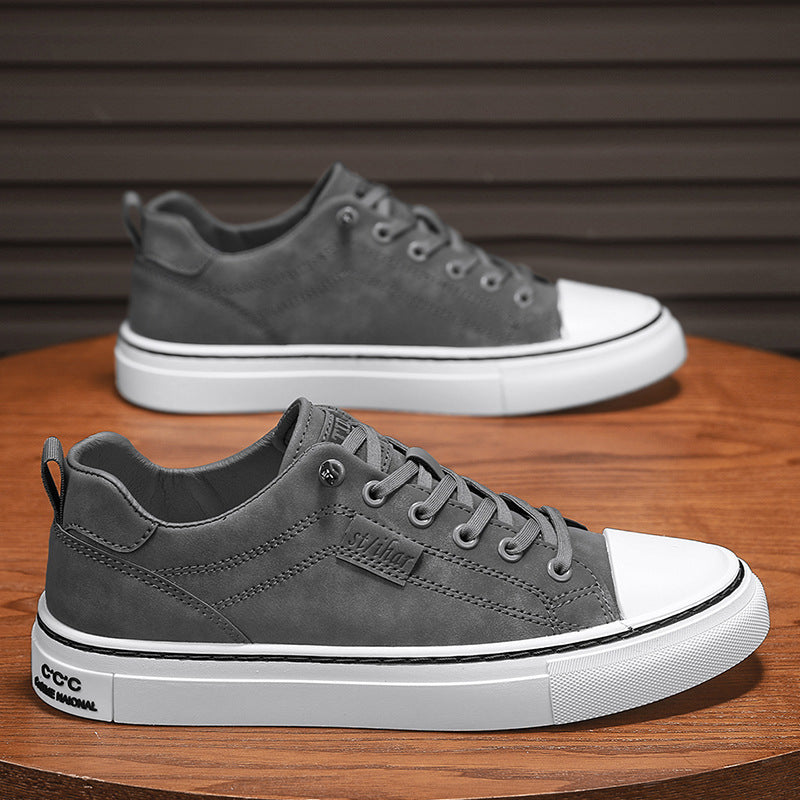 Herren klassische Low-Top Sneaker im Canvas-Look mit verstärkter Zehenkappe und gepolstertem Komfortfußbett Shop Nory