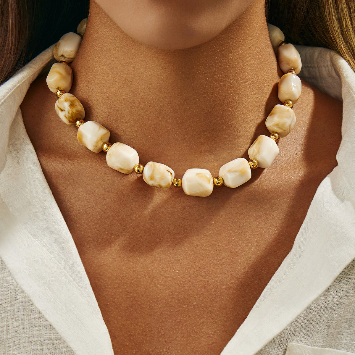 Damen Chunky Halskette aus hochwertigem Kaschmir Shop Nory