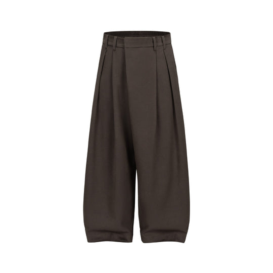 Damen Weite Plissee-Hose mit hoher Taille und elastischem Rückbund Shop Nory