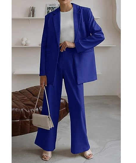 Damen Zweiteiliges Oversize-Blazer- und High‑Waist‑Weitbein‑Hosen‑Set Shop Nory