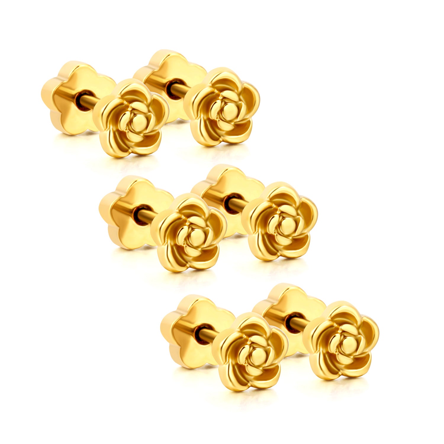 Damen Edelstahl Ohrstecker im floralen Design Shop Nory