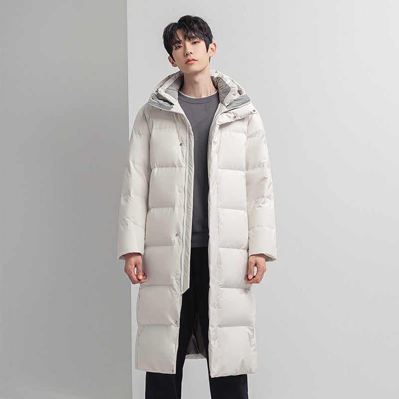Herren Lange Steppjacke mit Kapuze Shop Nory 1787978142