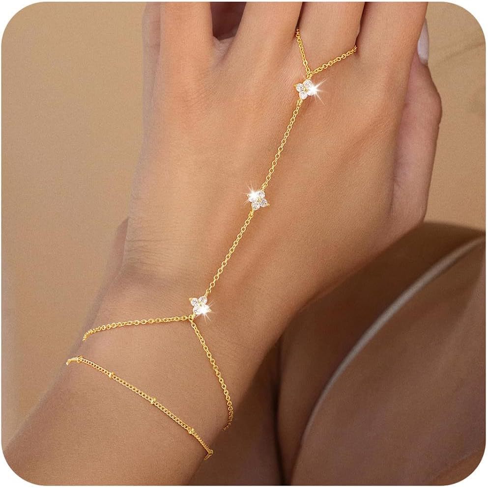 Damen Fußkettchen mit funkelnden Zirkonia-Elementen Shop Nory