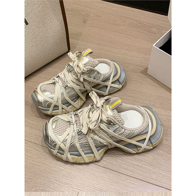 Damen Chunky-Sneaker mit mehrfachen Zier‑Riemen, atmungsaktivem Mesh und ergonomischer Plateau-Sohle Shop Nory