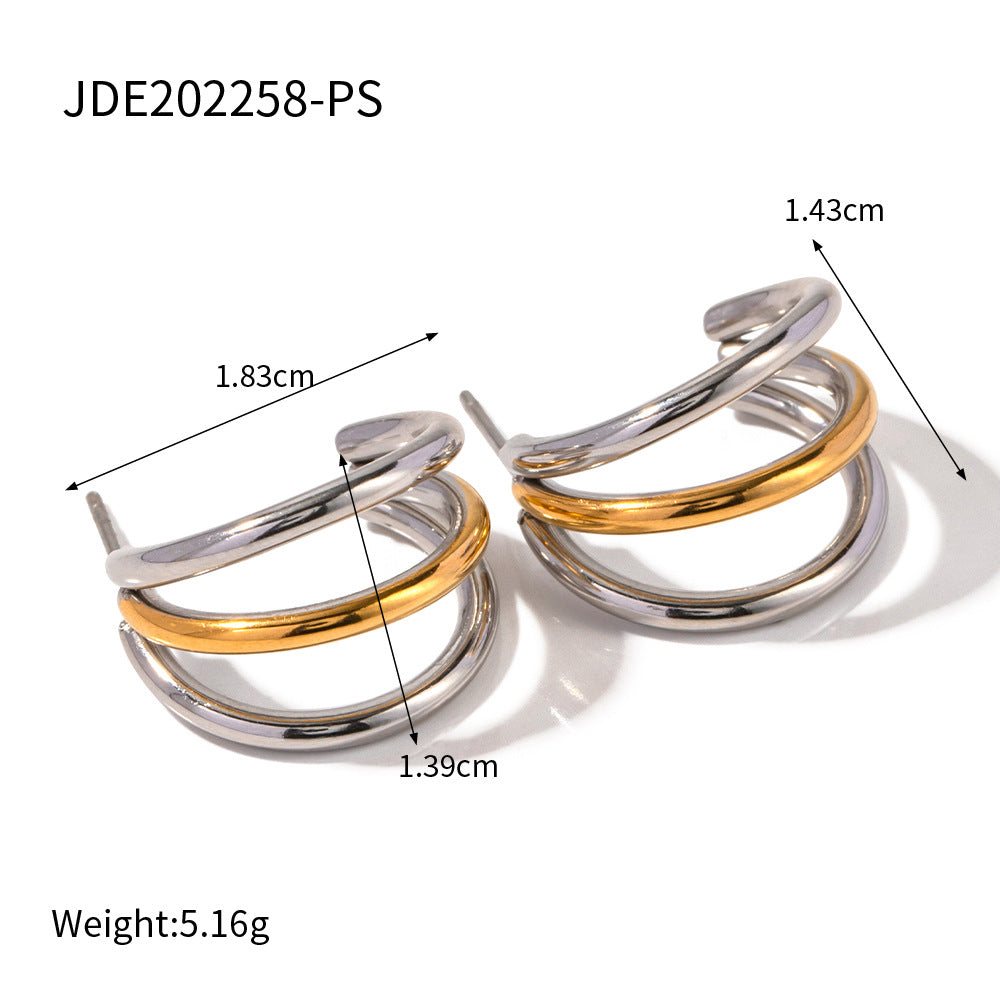 Damen Creolen Ohrhänger mit elegantem geschwungenem Design Shop Nory