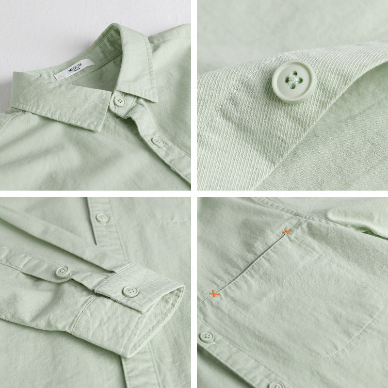 Herren Leichtes Baumwoll-Layering-Overshirt mit tonaler Brusttasche und Soft‑Touch‑Finish Shop Nory