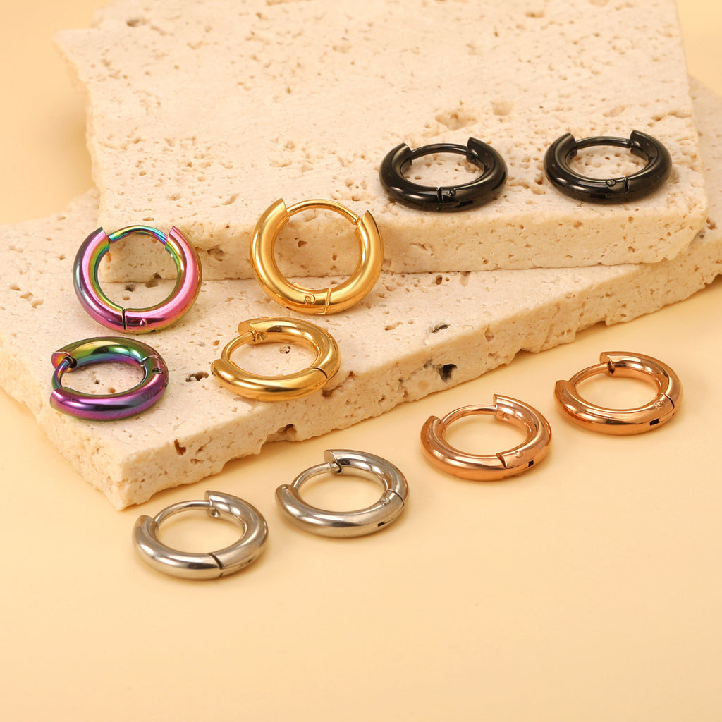 Damen Hängende Ohrringe aus hochwertigem Edelstahl mit rosé goldplattierter Oberfläche Shop Nory
