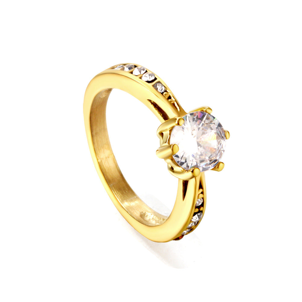 Damen Ring mit funkelndem Zirkon und eleganter Verzierung Shop Nory