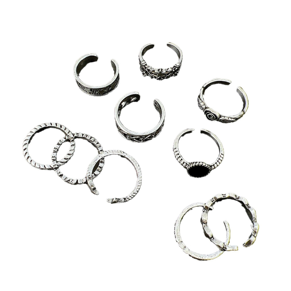Damen elegant gestaltetes Multi-Ringe-Set Shop Nory