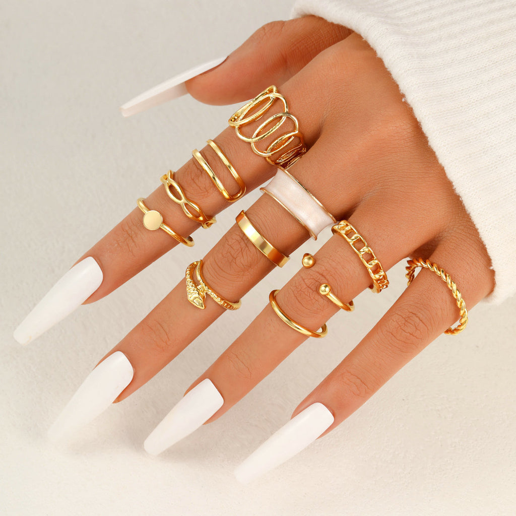 Damen Ring-Set mit vielseitigen Designs und filigranen Details Shop Nory