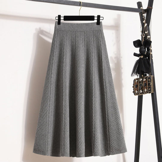 Damen Eleganter, schwingender Strickrock Shop Nory