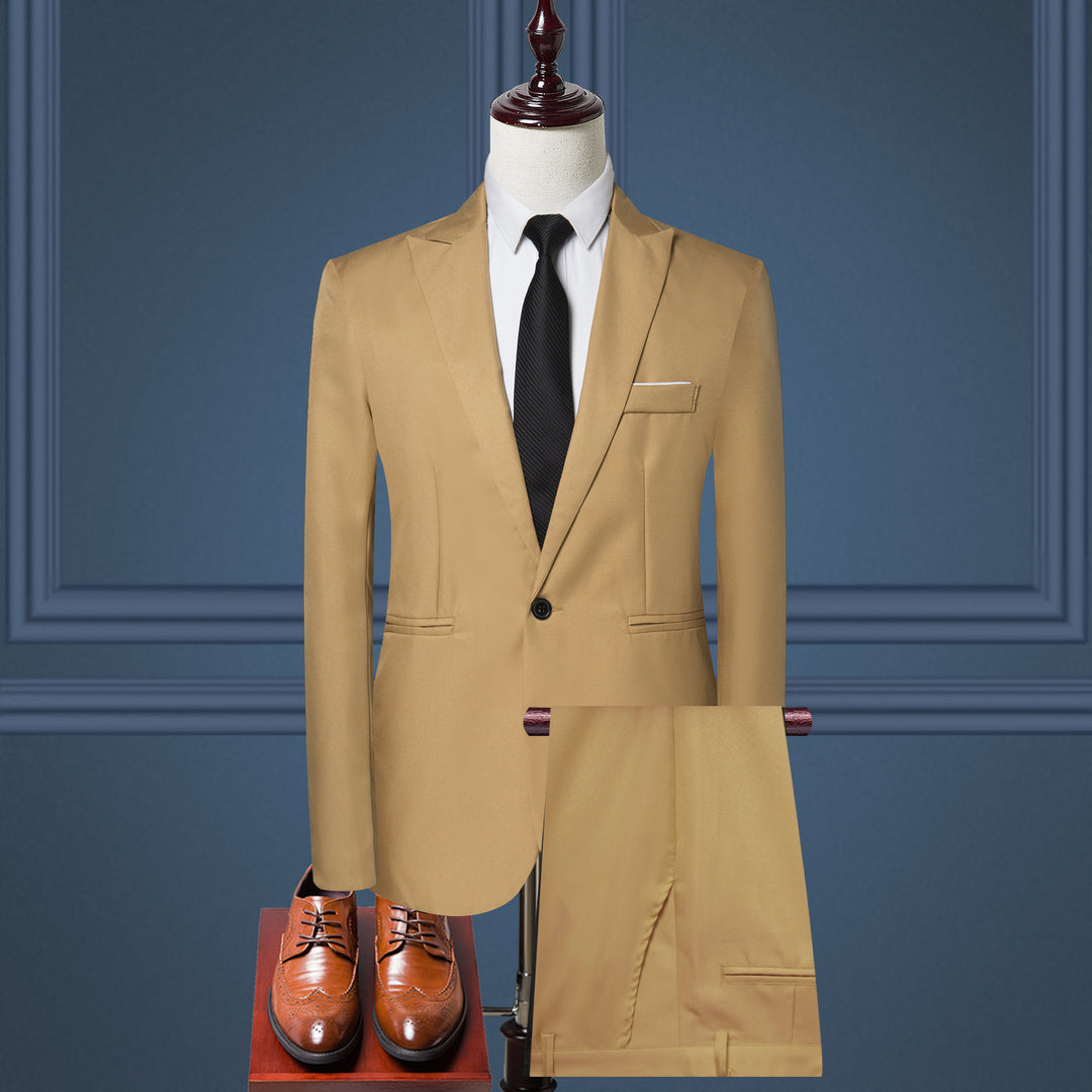 Herren schlanker Businessanzug im Zweiteiler mit Einreihigem Sakko und eleganter Anzughose Shop Nory