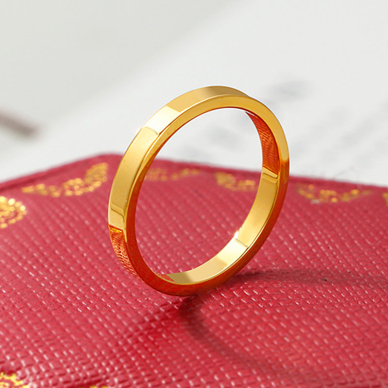Damen minimalistischer Goldring mit geometrischem Design Shop Nory