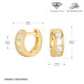 Damen Creolenohrringe mit funkelnden Zirkonsteinen aus hochwertigem 925er Sterlingsilber Shop Nory