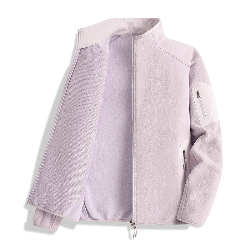 Herren Fleecejacke mit Stehkragen und Softshell-Einsätzen Shop Nory
