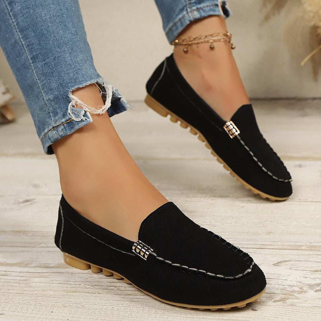 Damen Mokassins mit stilvollem dekorativem Design