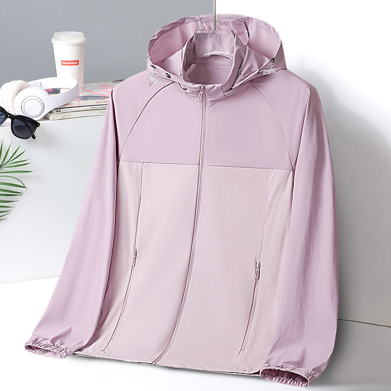 Damen Ultraleichte UV‑Schutz Windjacke mit Kapuze und Belüftungsperforation Shop Nory