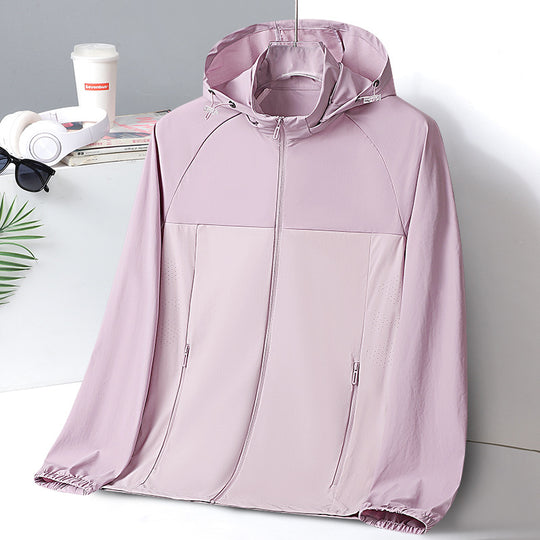 Damen Ultraleichte UV‑Schutz Windjacke mit Kapuze und Belüftungsperforation Shop Nory