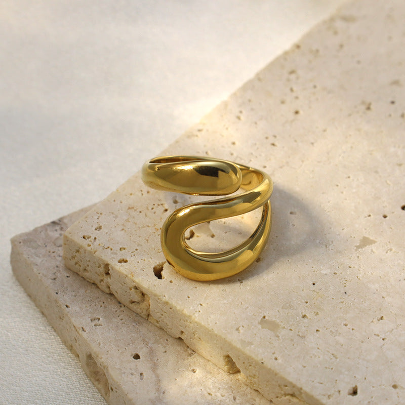 Damen stilvoller geschwungener Designring Shop Nory