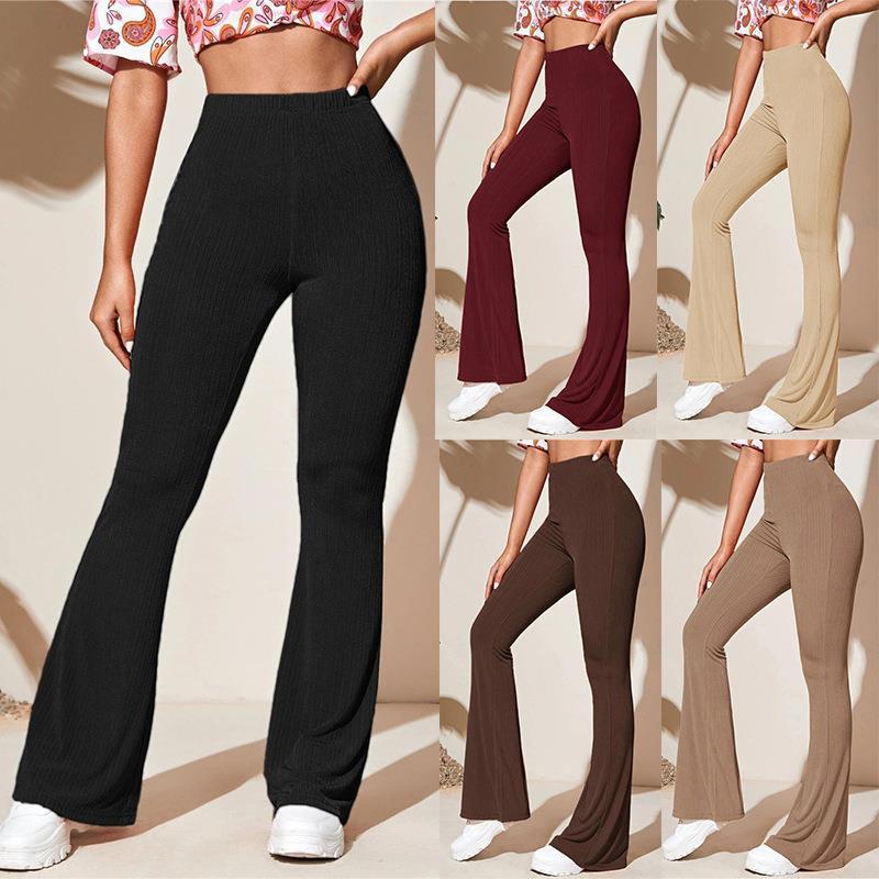 Damen Bootcut-Leggings mit hohem Bund und strukturiertem Design