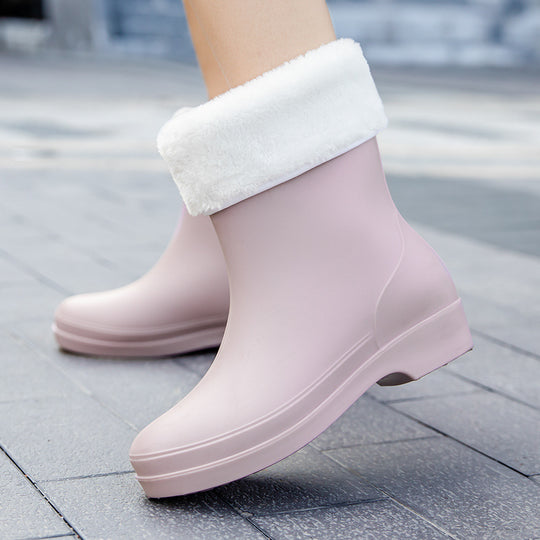 Damen Kurzschaftige Plateau-Gummistiefelette mit nahtloser Vollgummi-Konstruktion Shop Nory
