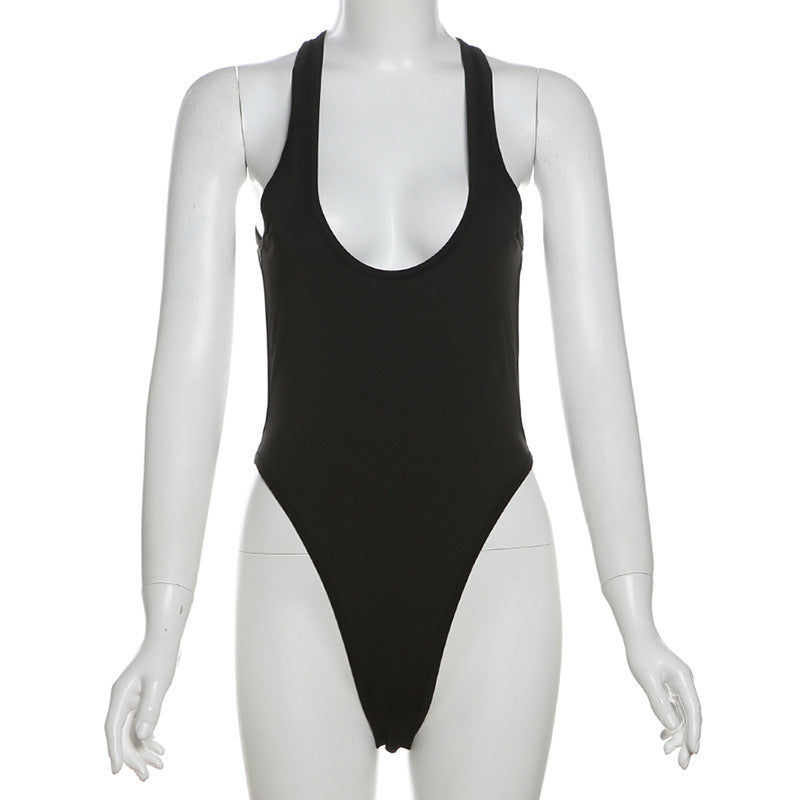 Damen Eleganter Hochschnitt Badeanzug Shopnory