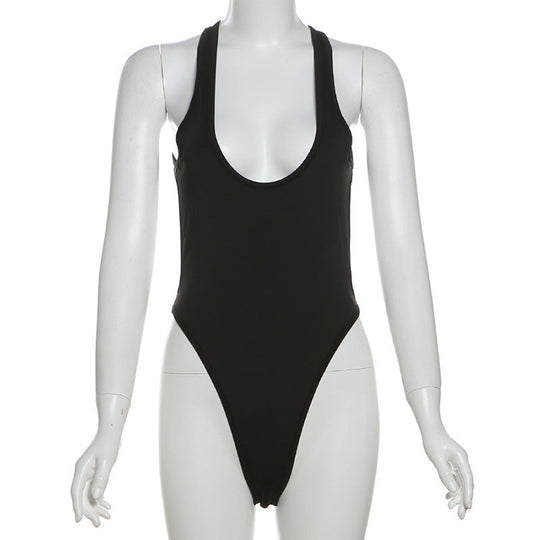 Damen Eleganter Hochschnitt Badeanzug Shopnory