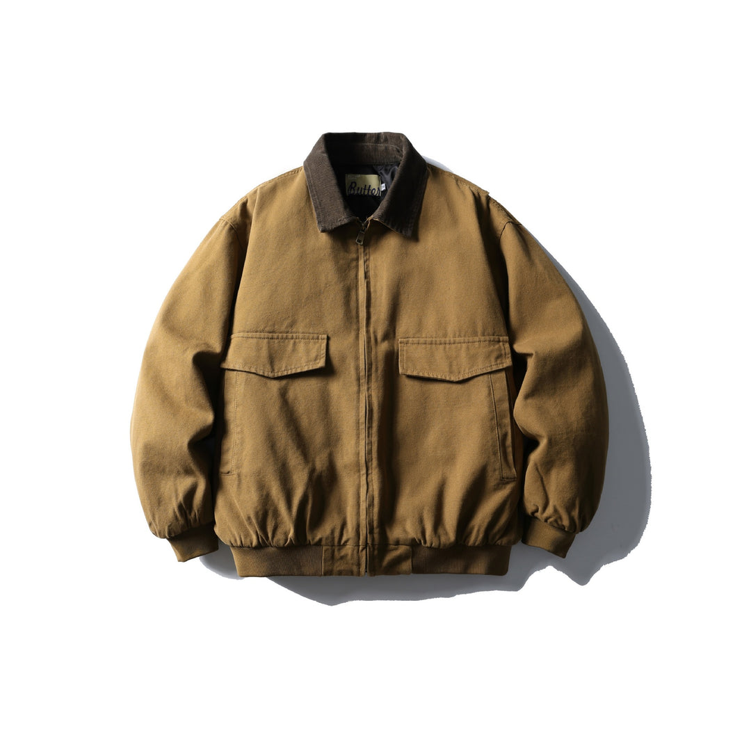 Herren Robuster Canvas-Blouson mit Cordkragen und Utility‑Taschen Shop Nory