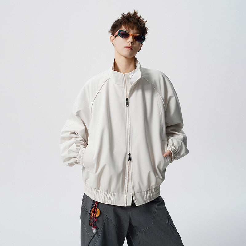 Unisex Oversized Windjacke mit Stehkragen und Raglanärmeln Shop Nory