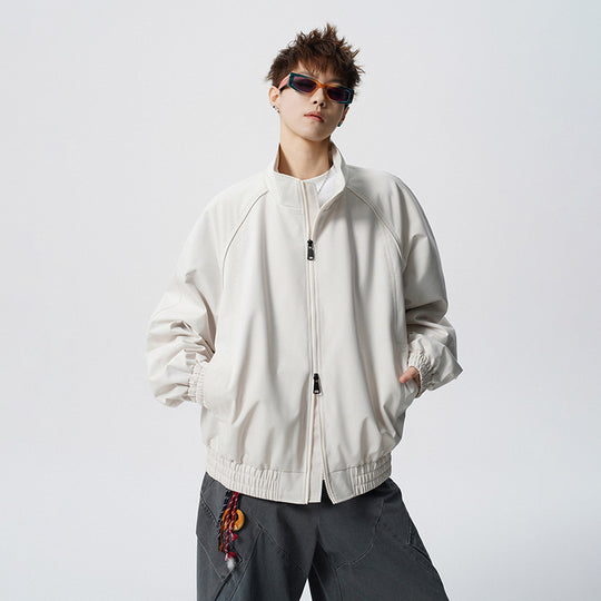 Unisex Oversized Windjacke mit Stehkragen und Raglanärmeln Shop Nory