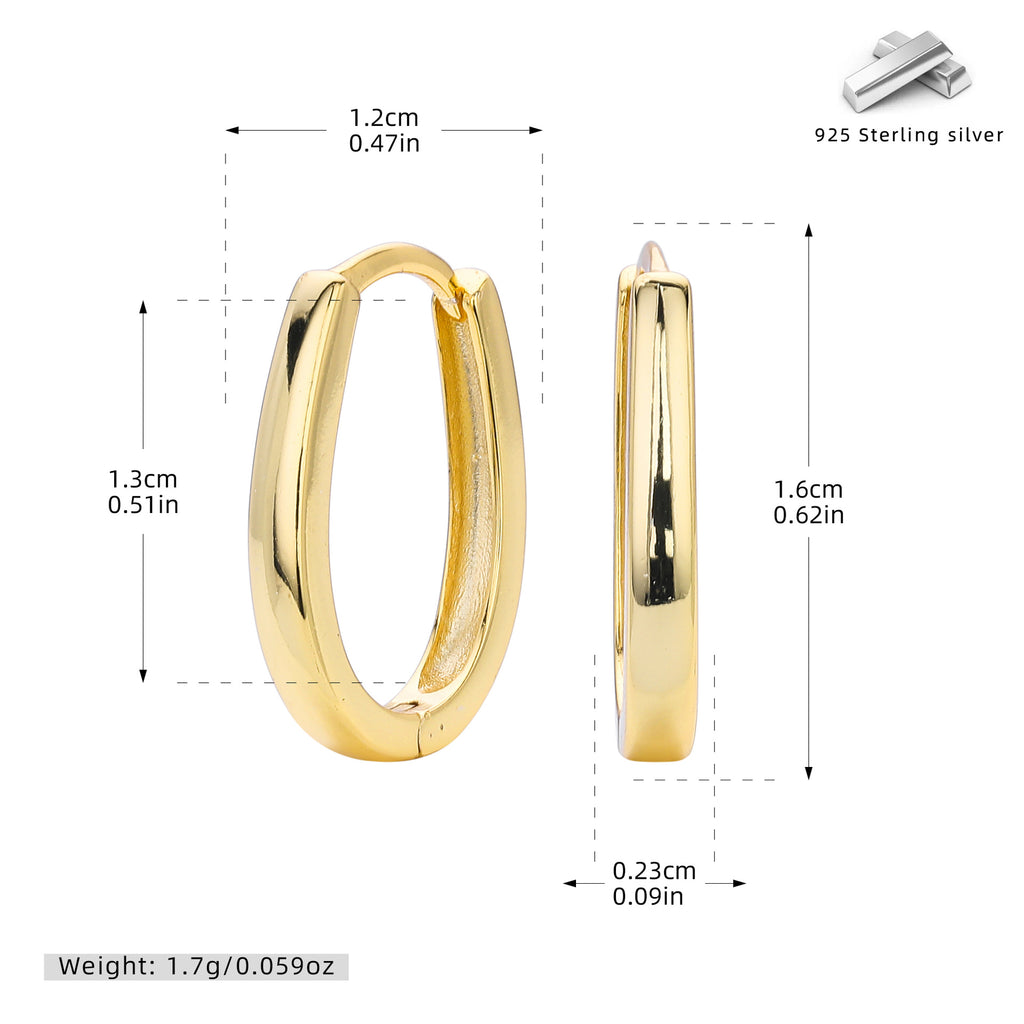 Damen Creolen im eleganten, klassischen Design aus hochwertigem 925 Sterling Silber Shop Nory