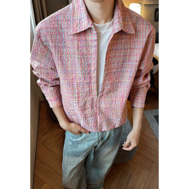 Herren Lässige Hemdbluse mit strukturiertem Design Shop Nory