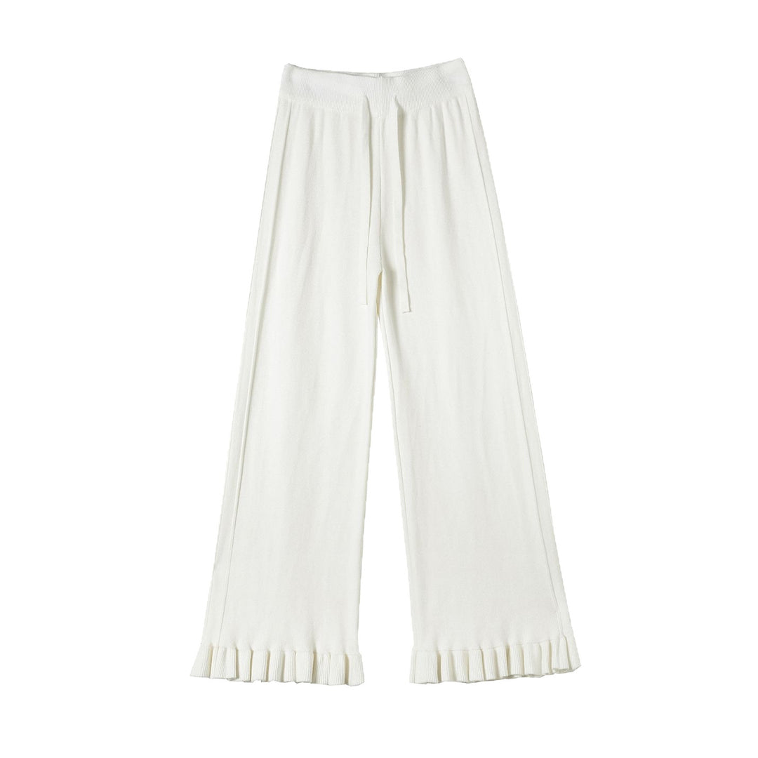Damen Elegante, weiche Lounge-Hose mit Rüschenabschluss Shop Nory