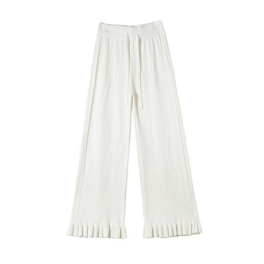 Damen Elegante, weiche Lounge-Hose mit Rüschenabschluss Shop Nory