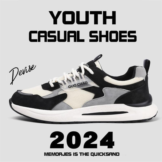 Unisex Moderne leichte Freizeit-Sneaker mit gepolstertem Komfortfußbett und atmungsaktivem Mesh-Overlay Shopy Nory