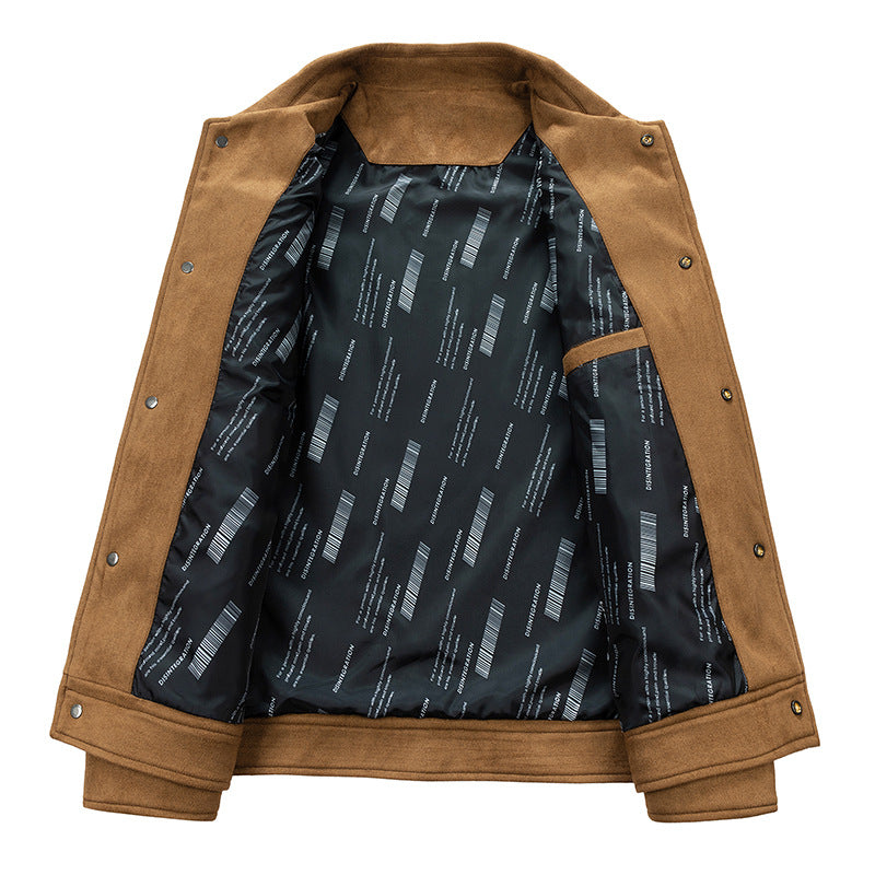 Herren Wildlederoptik Truckerjacke mit gesteppter Innenfütterung und Pattentaschen Shop Nory