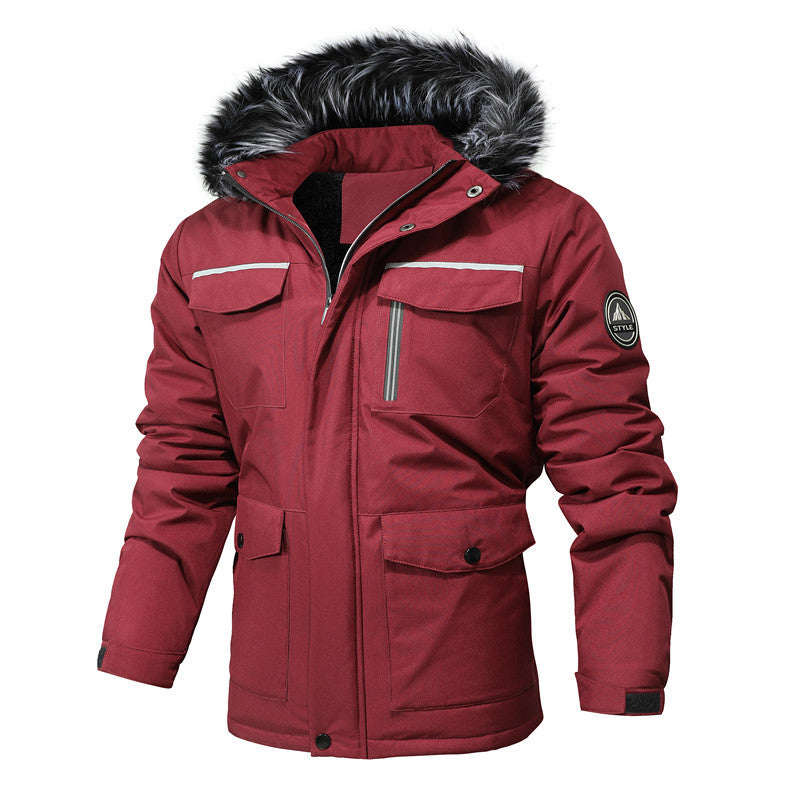 Herren Thermo-Parka mit Kunstfellkapuze und wasserabweisender Isolierung Shop Nory