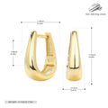 Damen Ohrhänger mit modernem Tropfen-Design aus 925 Sterling Silber Shop Nory