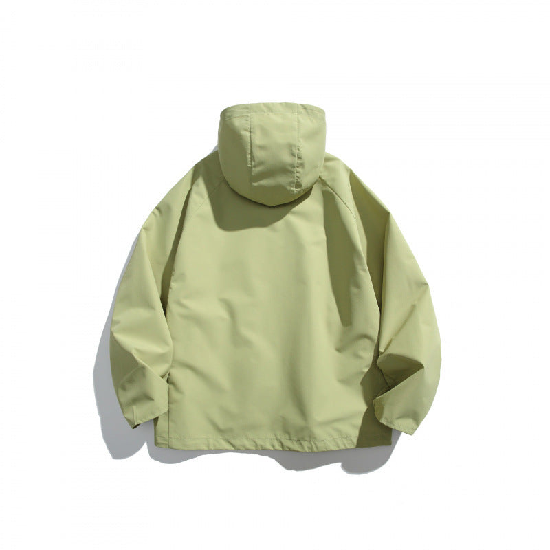 Unisex Leichte Tech-Regenjacke mit asymmetrischem Reißverschluss Shop Nory