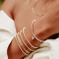 Damen Armband-Set mit filigranen Perlen und zartem Herzanhänger Shop Nory