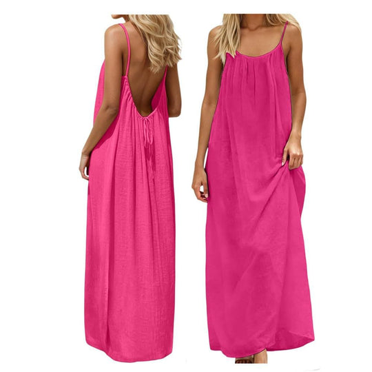 Damen Maxikleid mit tiefem Rücken