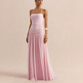 Damen Elegantes Maxikleid mit rüschiertem Oberteil und zarter Silhouette Shopnory