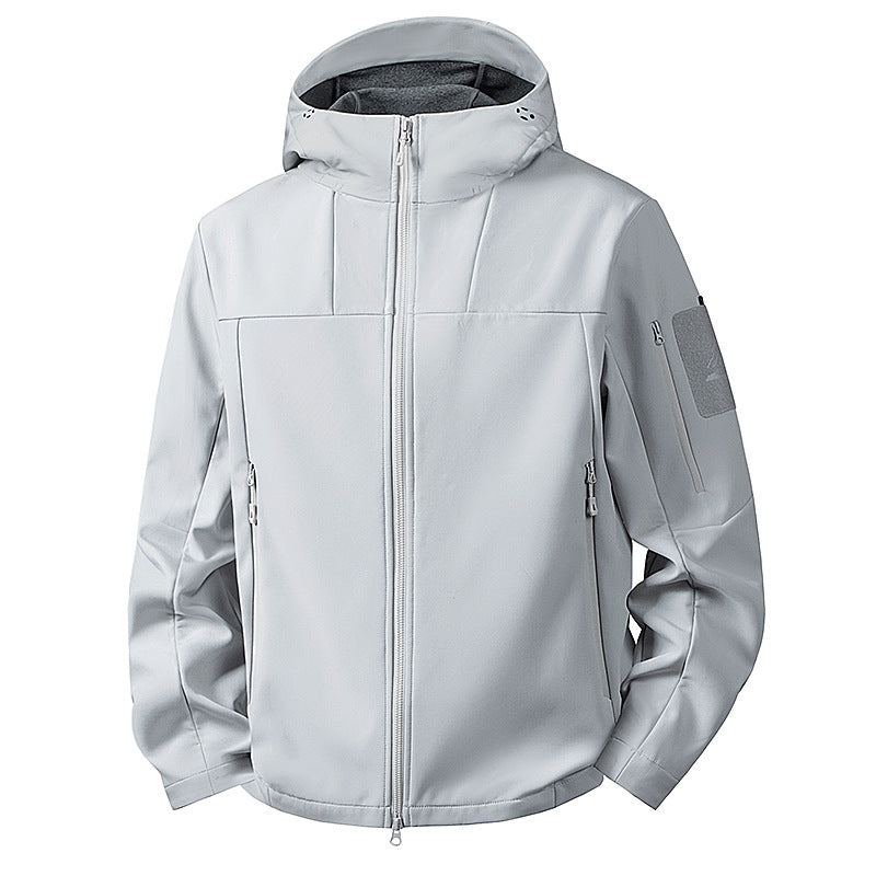 Herren wind- und wasserabweisende Softshelljacke mit Kapuze und taktischen Taschen Shop Nory