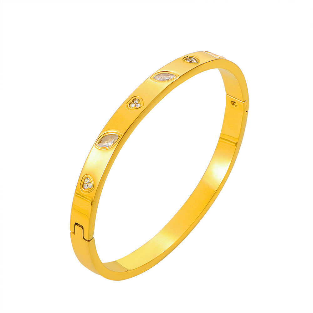 Damen elegante mit Kristallen besetzte Armreife Shop Nory