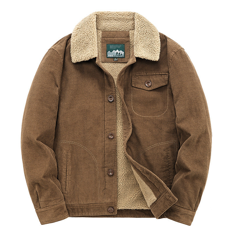 Herren Lässige Cordjacke mit Teddyfutter Shop Nory 1787797411