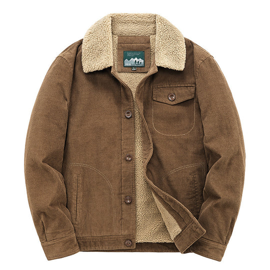 Herren Lässige Cordjacke mit Teddyfutter Shop Nory 1787797411