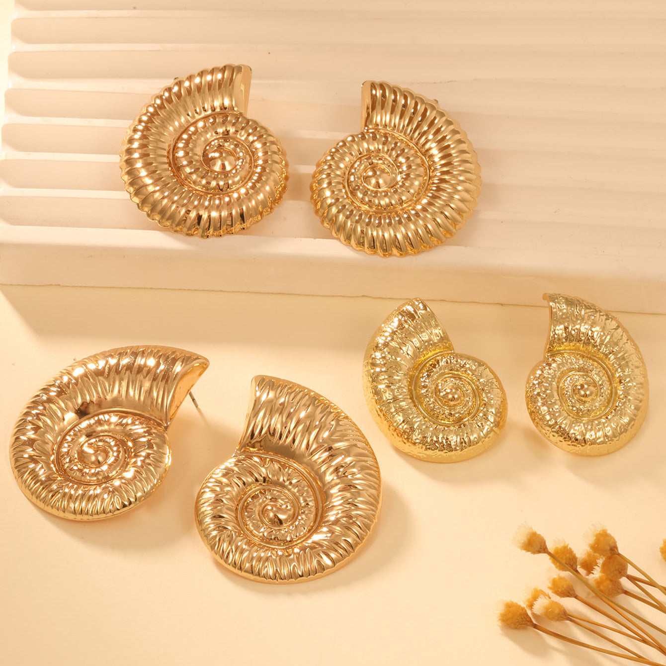 Damen Ohrstecker im eleganten Muscheldesign Shop Nory